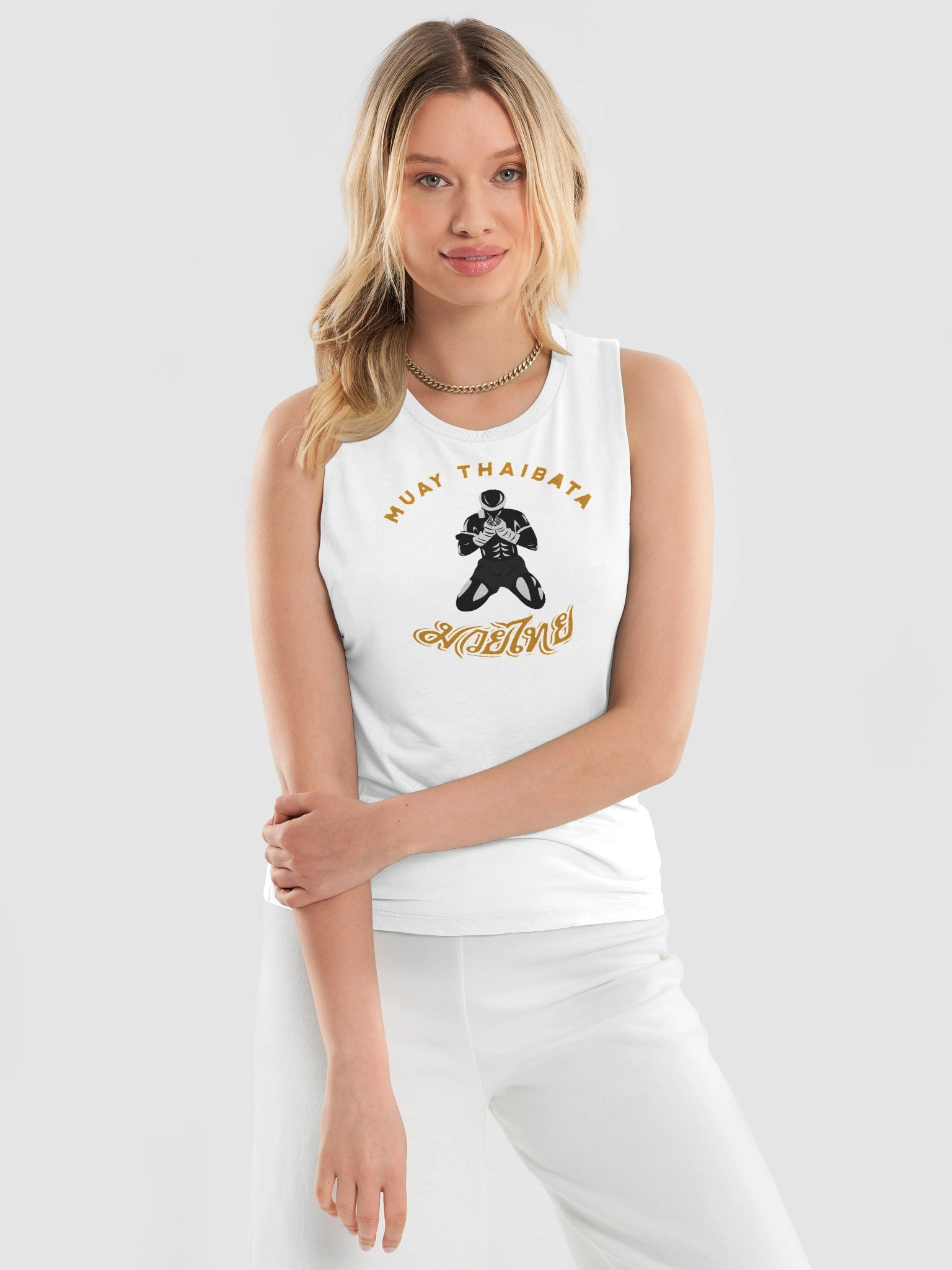 Muay Thaibata ladies' tank, white product image (3)