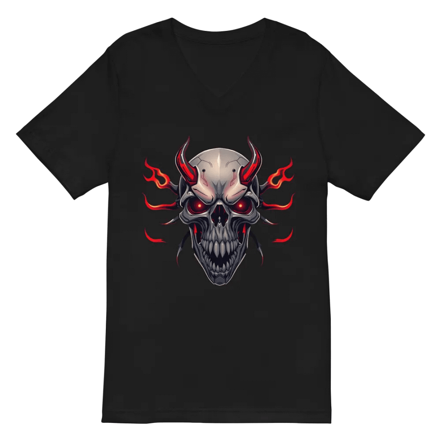 Inferno Skull V-Neck Tee Bella+Canvas (Men's) product image (2)
