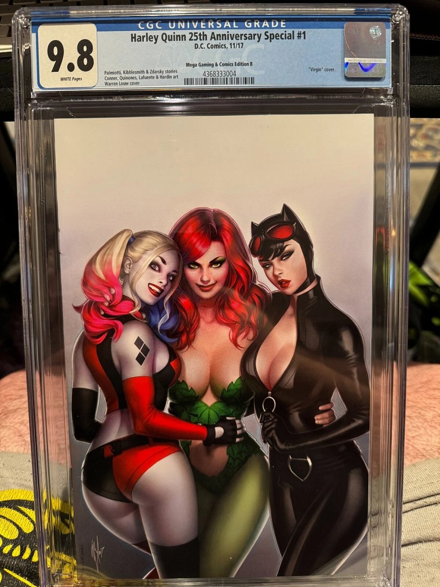 Harley Quinn 25th Anniversary Special #1 (2017) | CGC 9.8 | Warren Louw Virgin Variant | Limited to 500 | Mega Gaming & Comics Edition B product image (1)