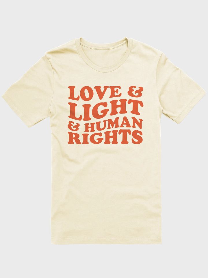 Love, Light & Human Rights Tee (Orange) product image (6)