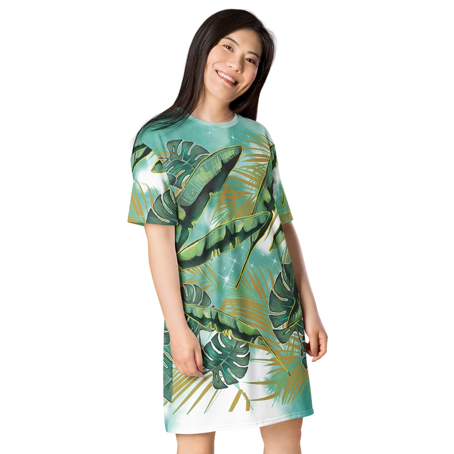 Leafy Paradise Apparel | Botanical Print T-Shirt Dress product image (6)