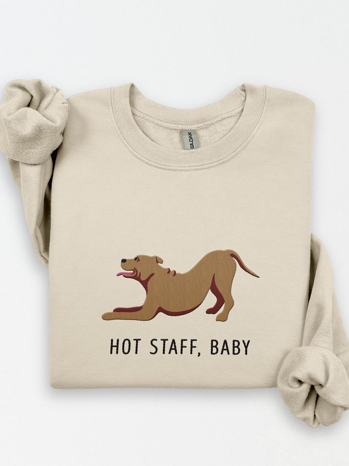 Hot Staff, Baby Sweatshirt (Embroidered) of a Staffordshire Terrier product image (1)