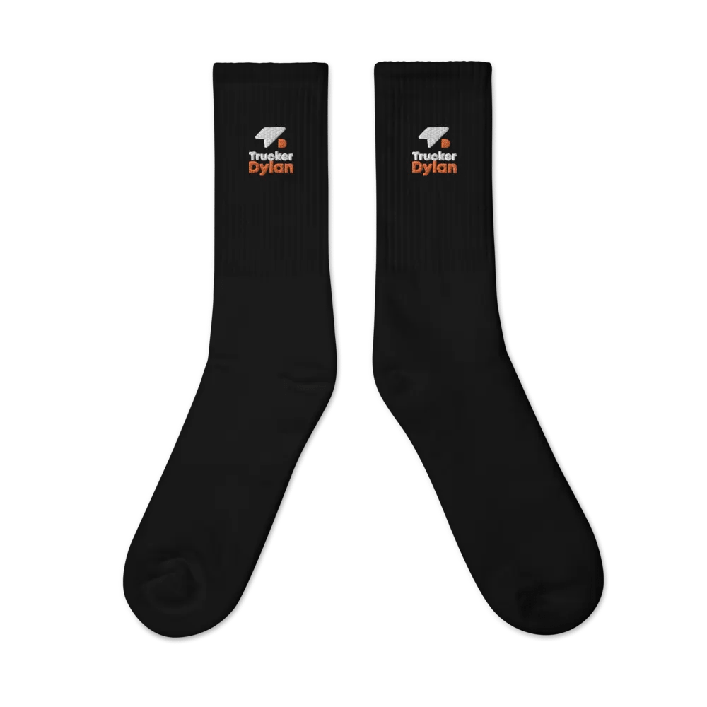 First Edition: TruckerDylan Socks with Logo in White & Orange product image (2)