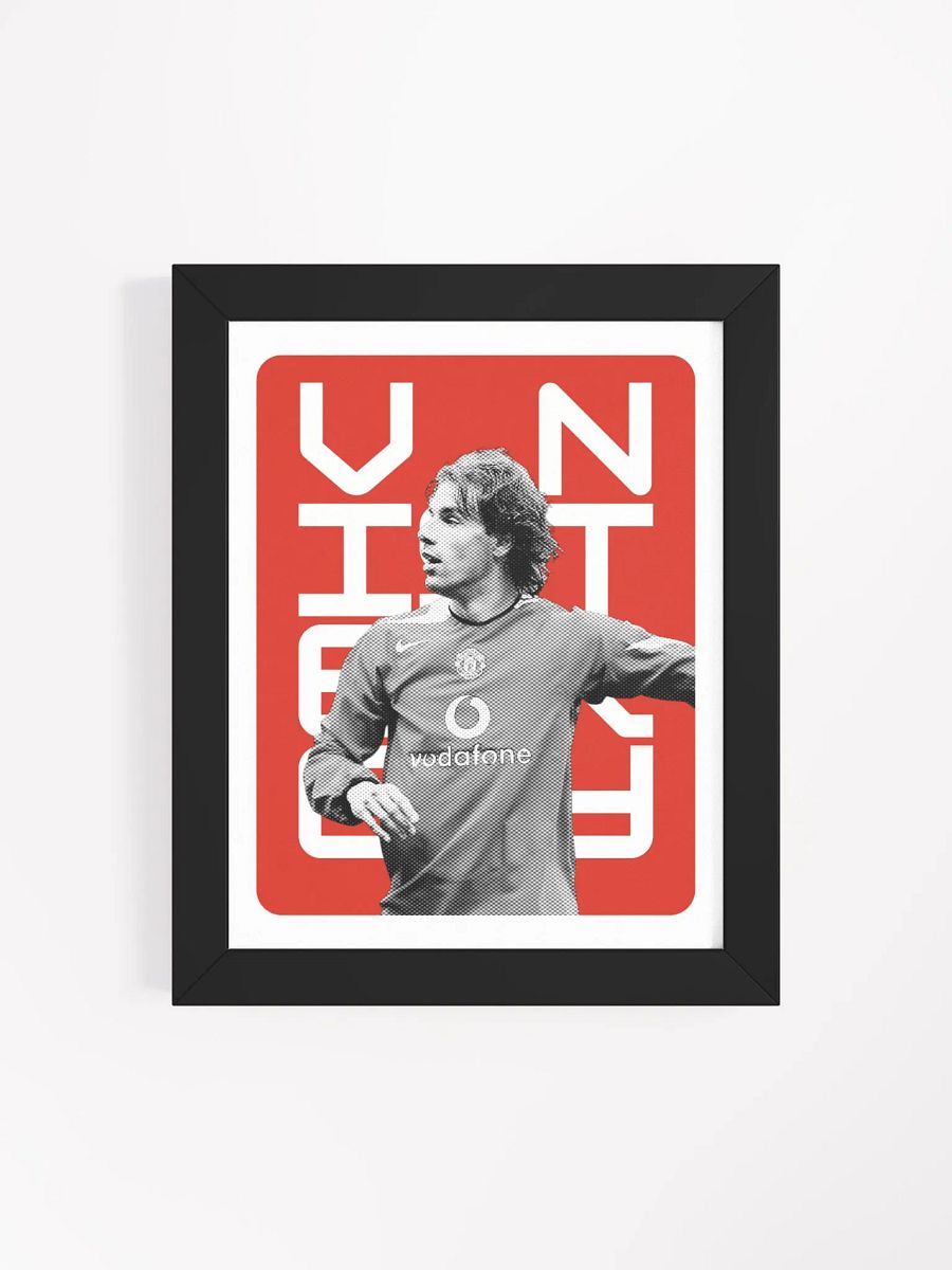 Ruud van Nistelrooy BW Manchester United Name Art Framed Print product image (4)