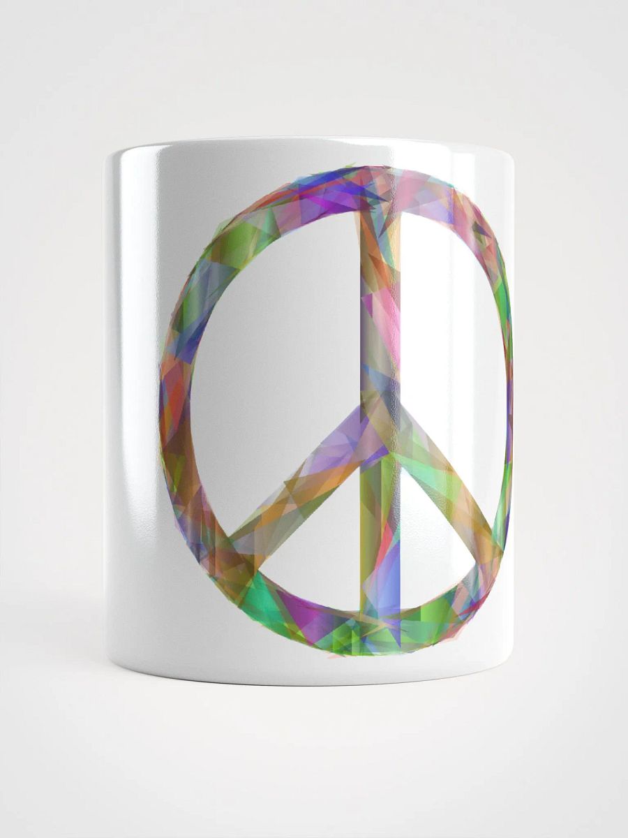 White Glossy Coffee mug-Peace Symbol product image (9)