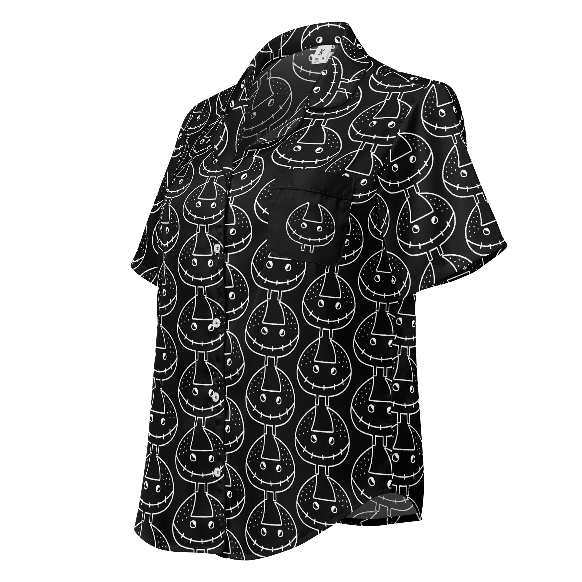 Geometric Faces Silky Pajama Top product image (1)