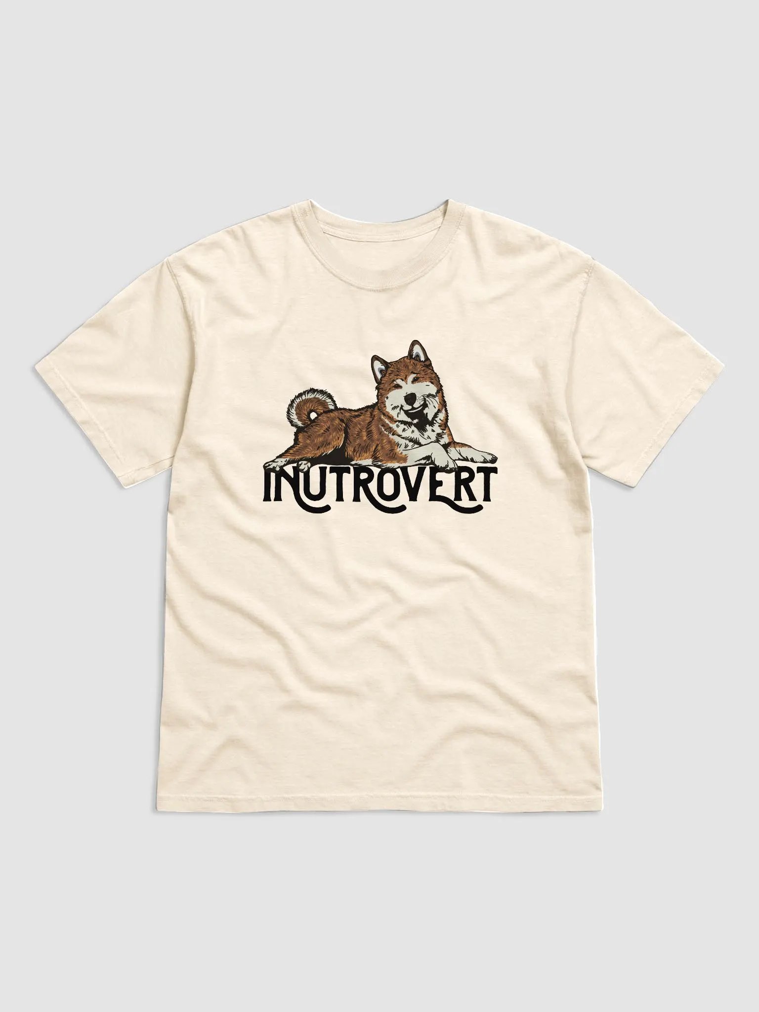 Inutrovert T-Shirt of an Akita Inu (Brindle) | Funny T-Shirt for Akita Paw-rents product image (19)