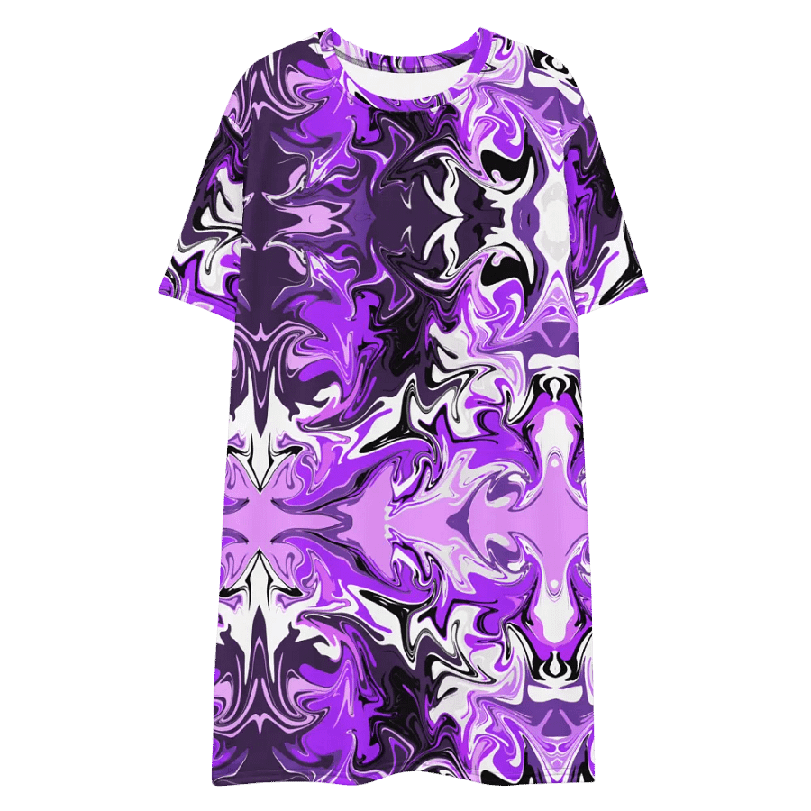 Purple Swirl Pattern T-Shirt Dress product image (3)