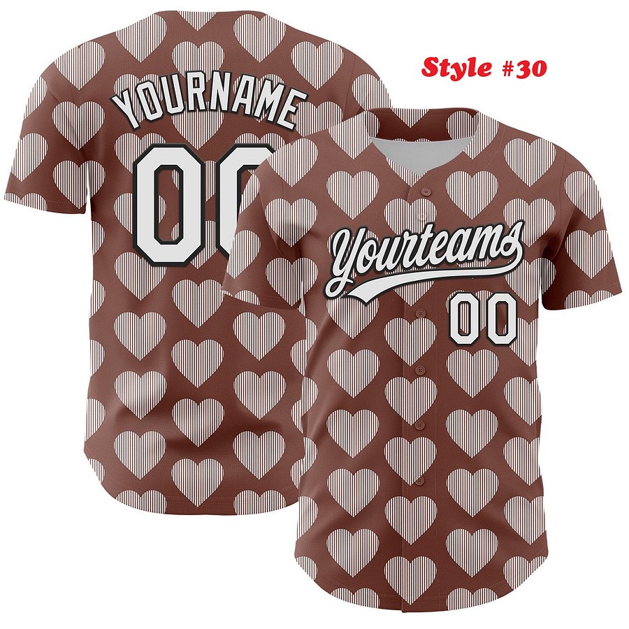 Authentic Baseball Jersey, Custom Baseball Jersey, Personalized Sport Jersey, Colorful, Flowers, Number, Gift, Love product image (187)