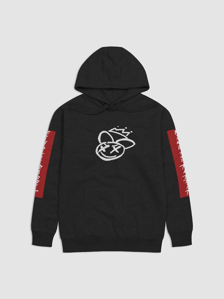 FIND THE RABBIT - CROWNED BUN LOGO + PRINTED SLEEVED PREMIUM HOODIE product image (1)