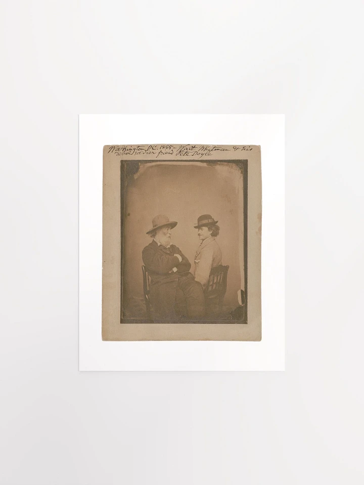 Walt Whitman & His Rebel Soldier Friend Pete Doyle By Moses P. Rice (Washington, D.C. - 1865) - Print product image (1)