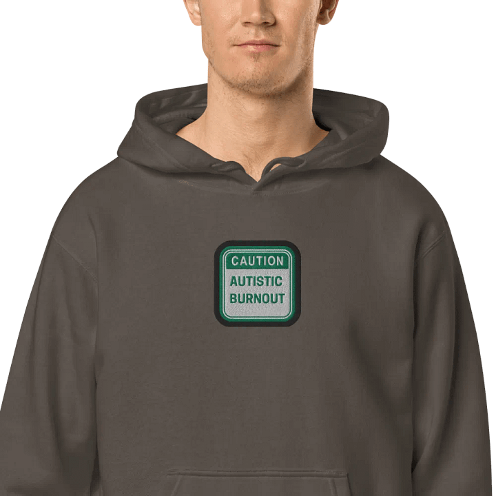 CAUTION: ASD BURNOUT embroidered pigment hoodie (green bubble design) product image (2)