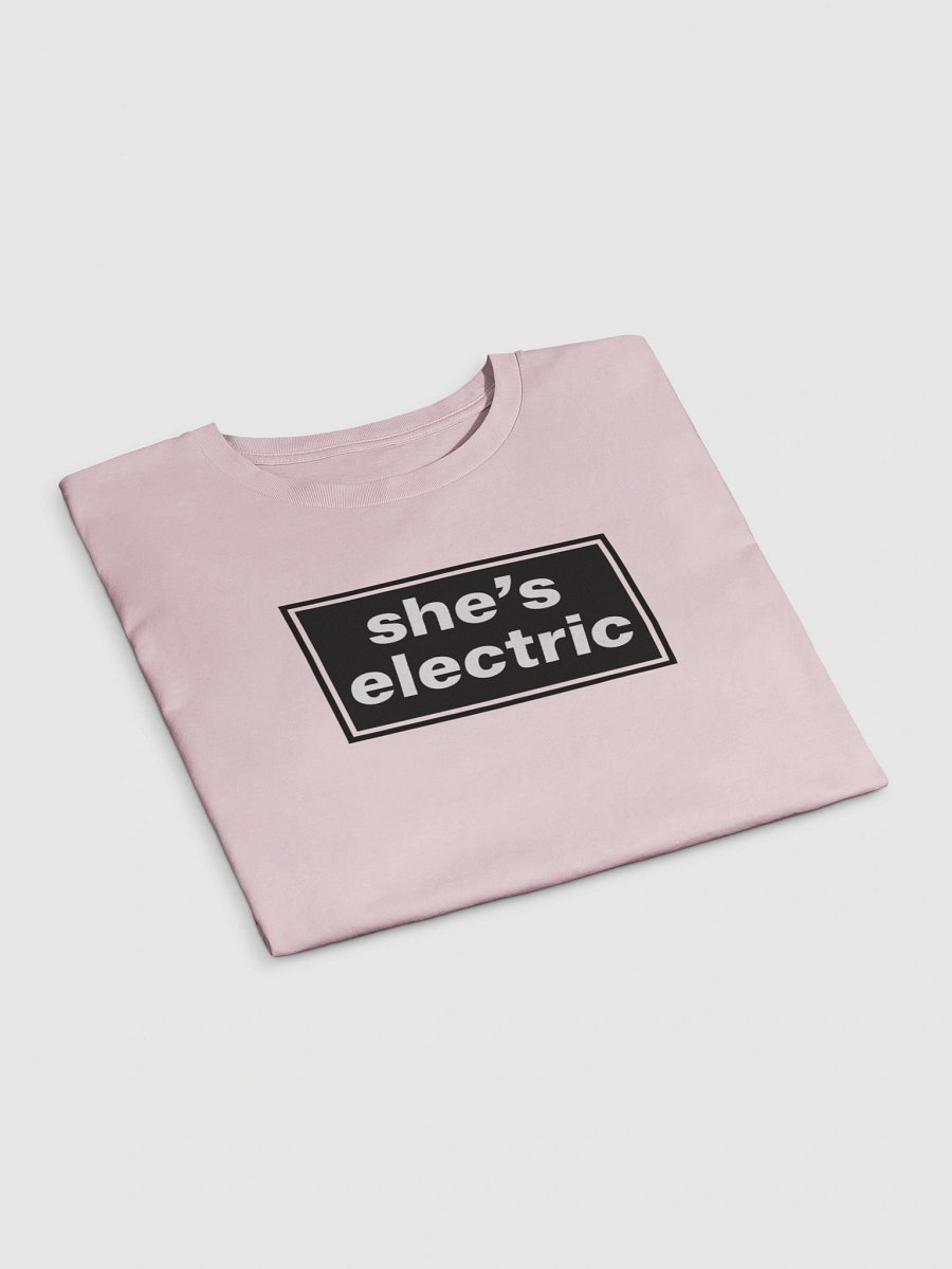 She's Electric Baby Tee – Hand Screen Printed Cropped Shirt – 90s Britpop Inspired – Manchester Music Fan Tee product image (14)