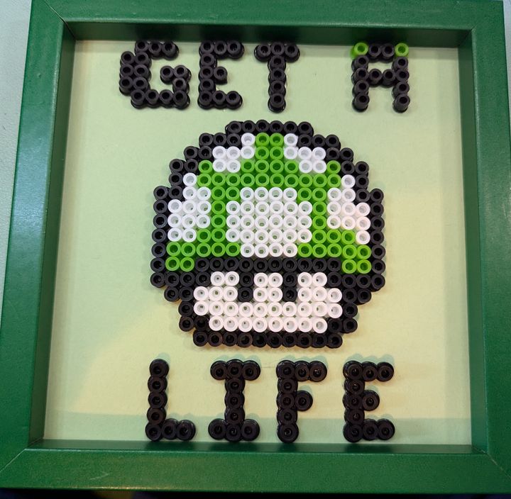 Framed Get A Life Perler product image (2)