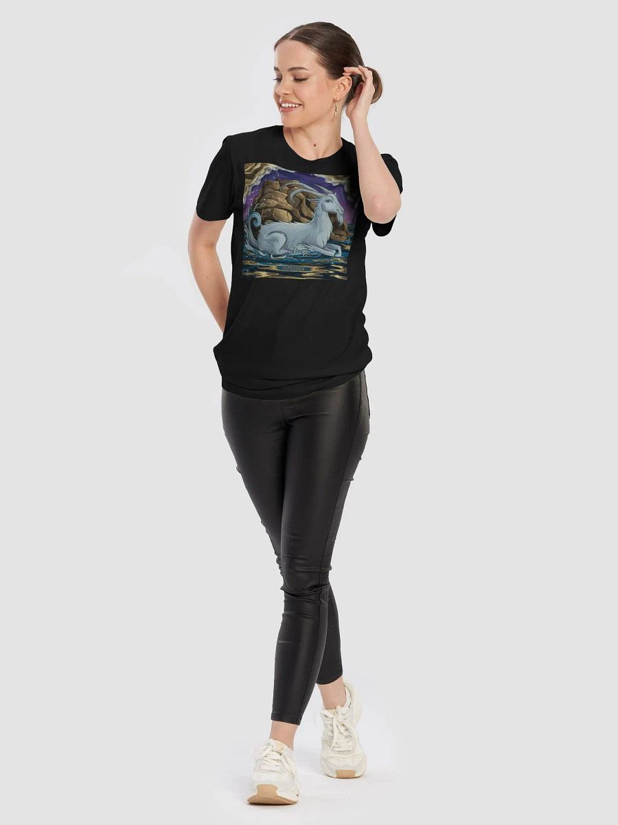Exclusive Capricorn Zodiac T-Shirt - Unisex Astrology Gift with Enchanted Sea-Goat and Cosmic Design product image (10)