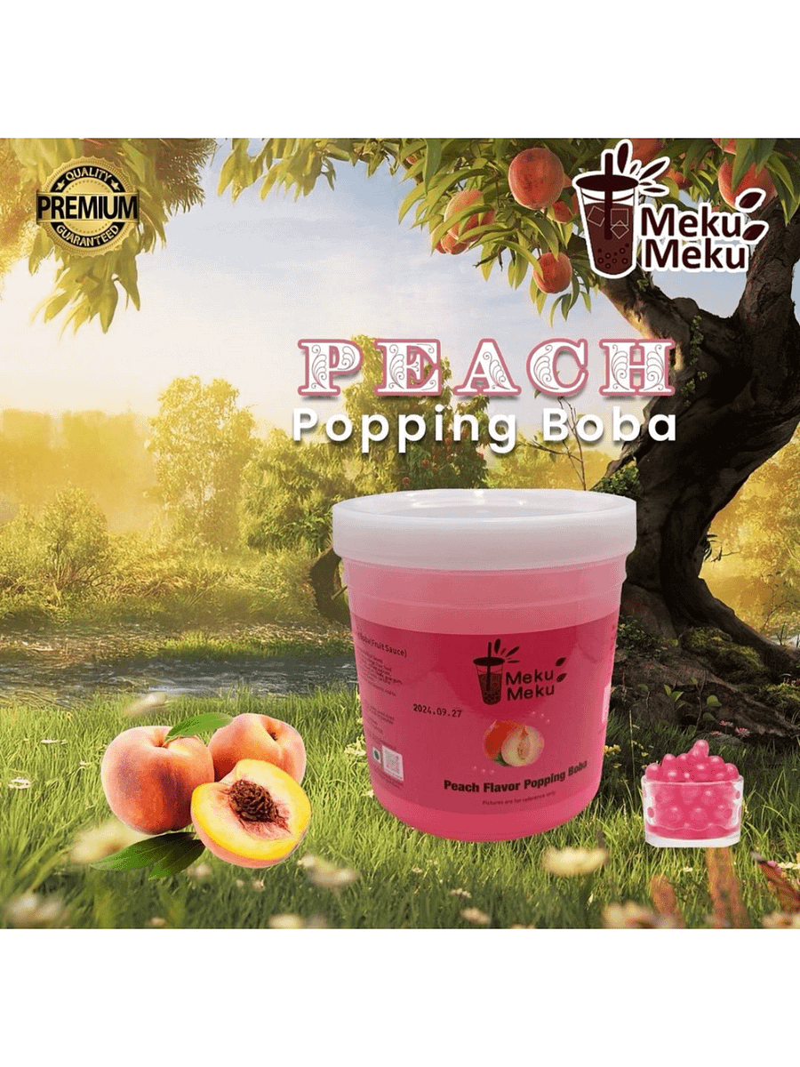 Peach Popping Boba Crystals Delicious Flavour product image (1)