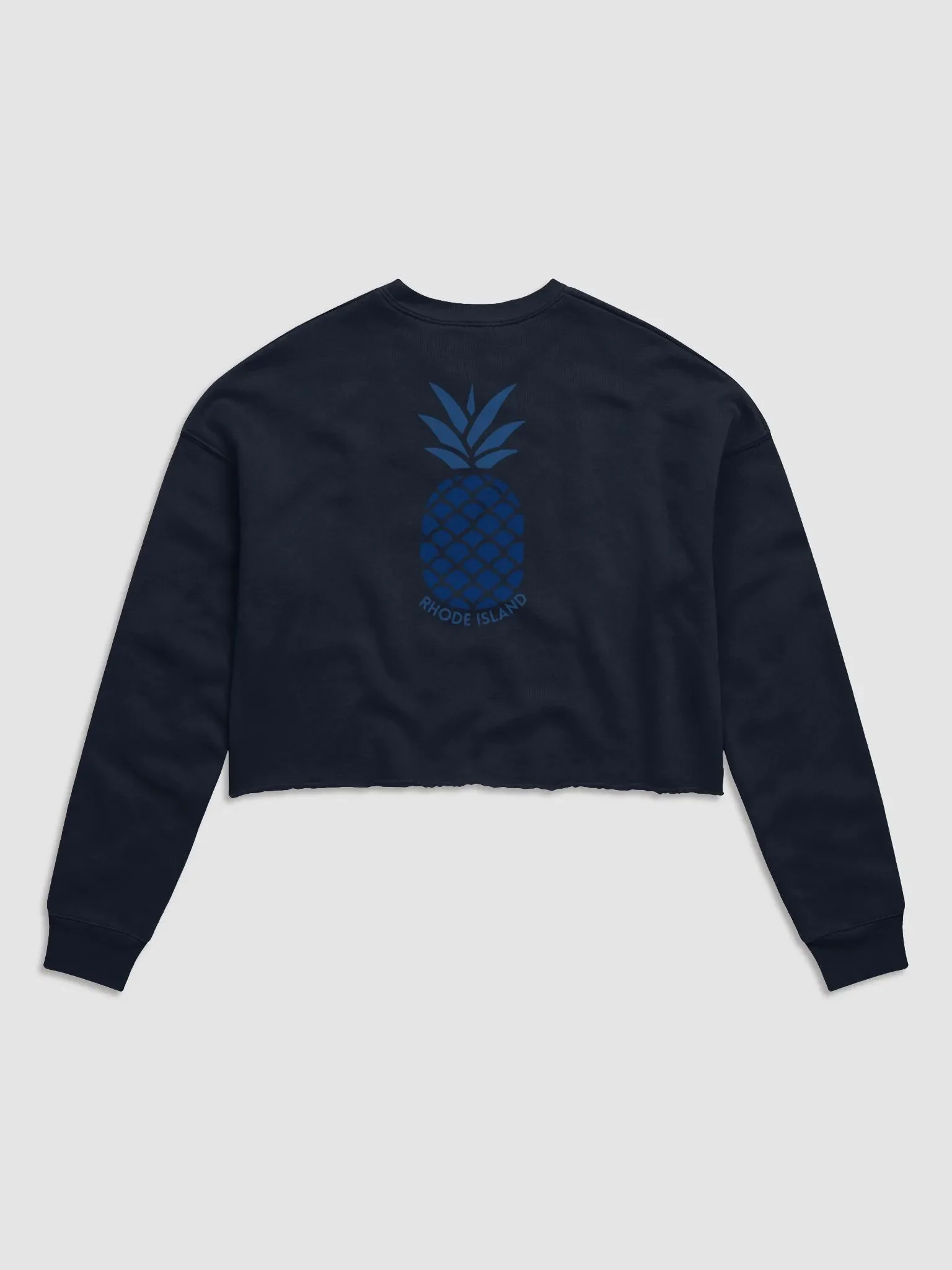 Rhode Island Navy Pineaaple Crop Sweatshirt (Midweight Fabric) product image (2)