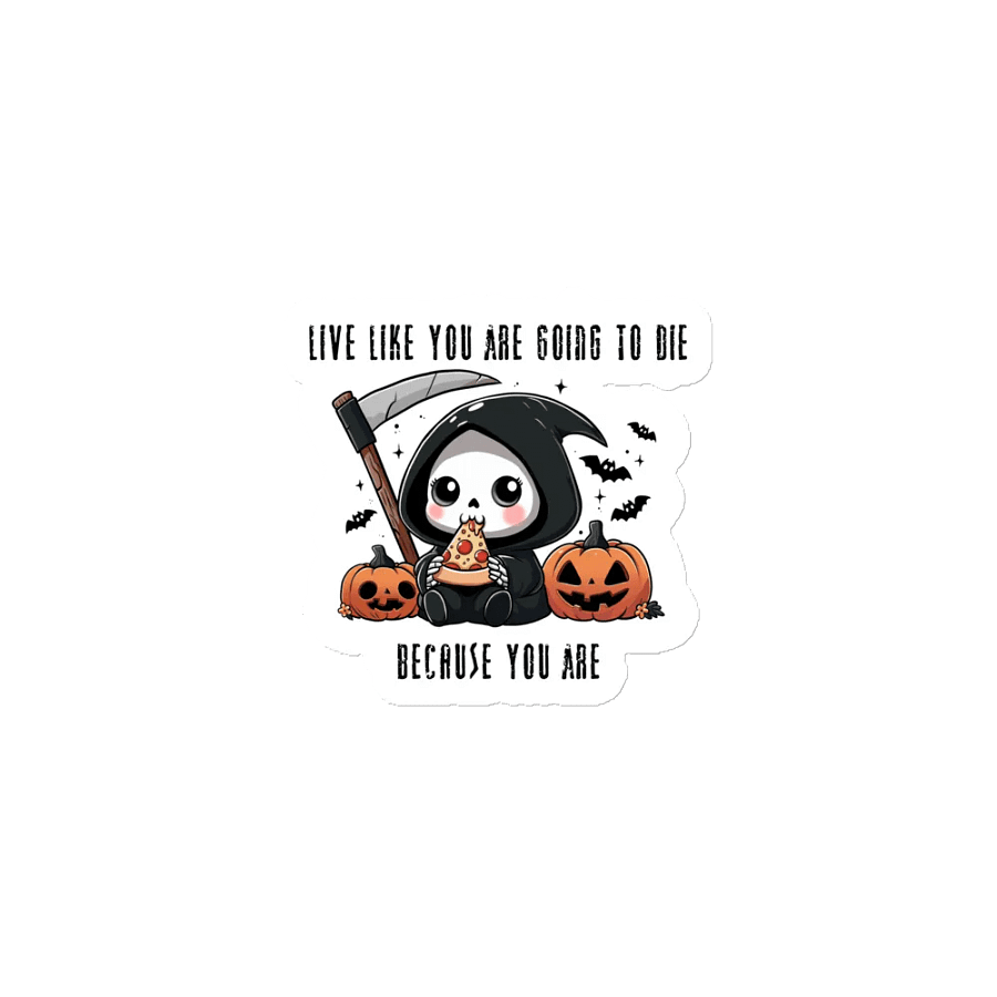 Grim Pizza Party Die-Cut Magnets - With Words product image (1)