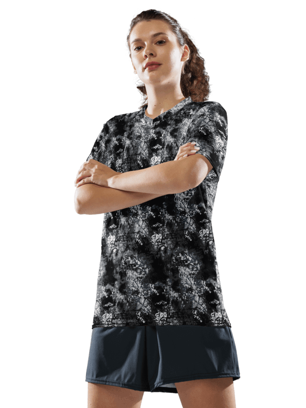 Black and White Graffiti | Recycled Unisex Sports Jersey product image (2)
