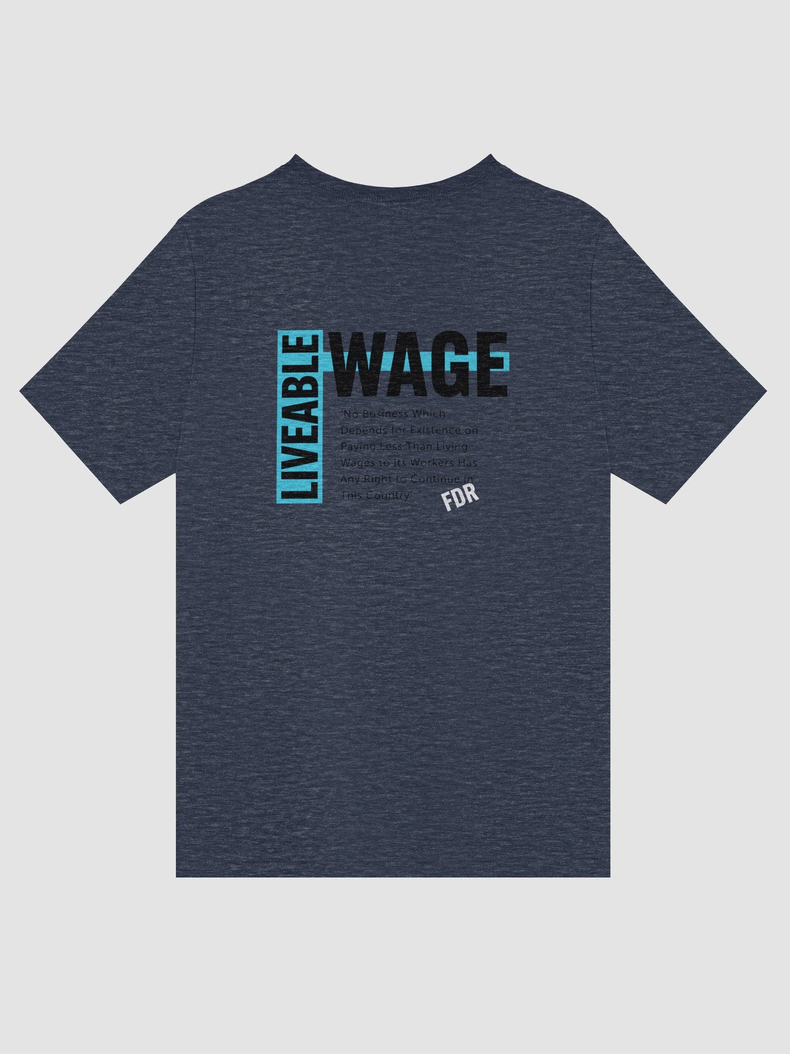 Liveable Wage Graphic V-Neck Tee product image (4)