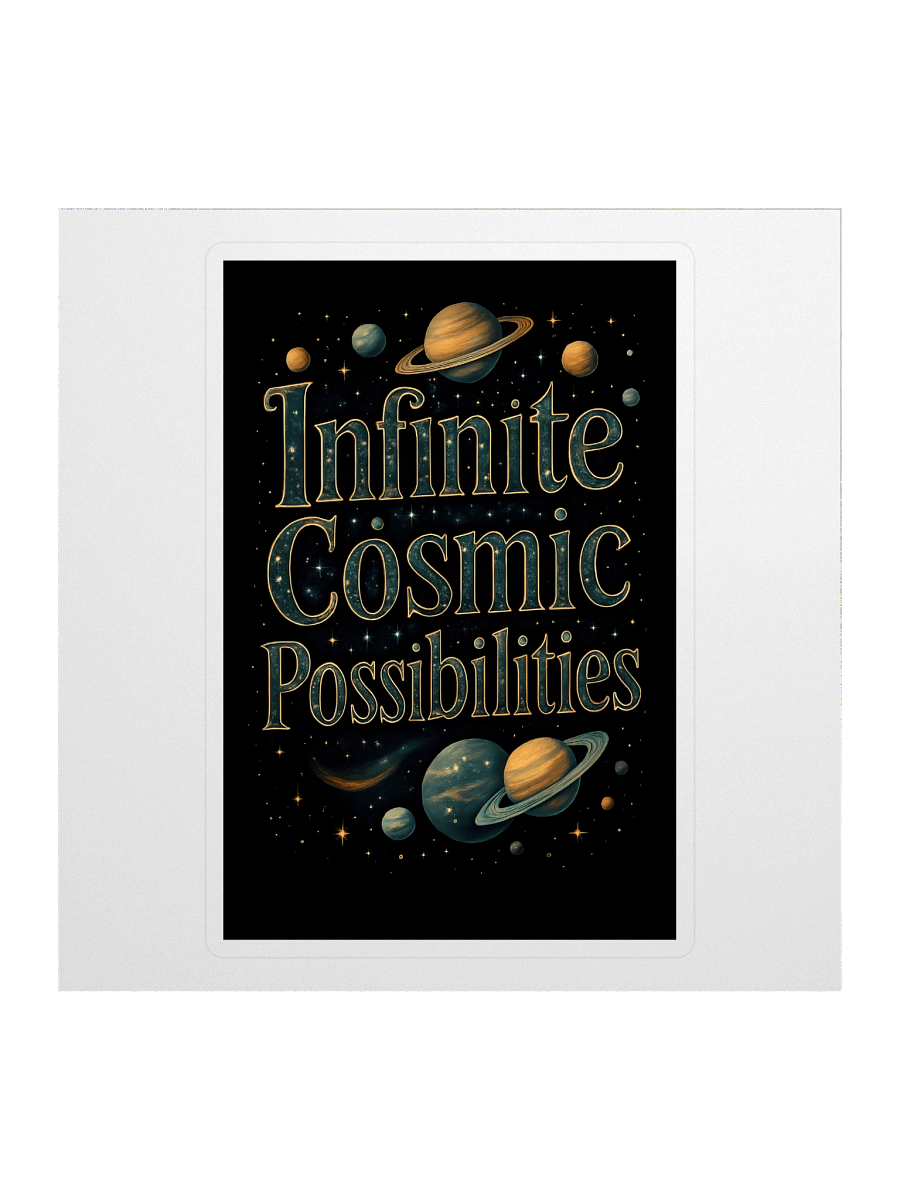 Infinite Cosmic Possibilities Cosmic Green Sticker product image (1)