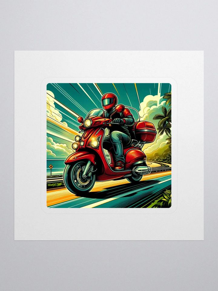Scooter Adventure Kiss Cut Stickers product image (1)