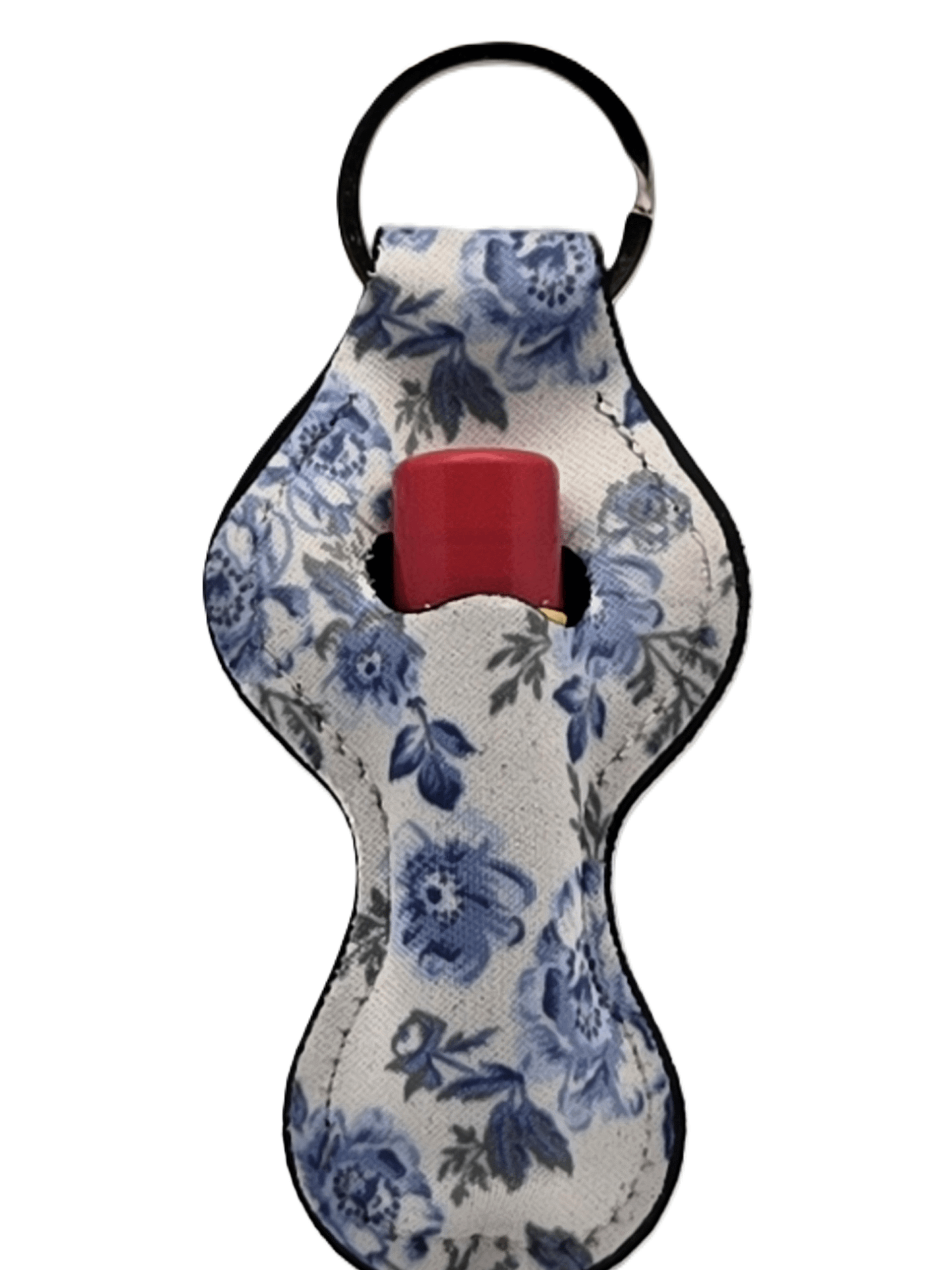 Blue Flower Lip Balm Holder Key Ring product image (1)