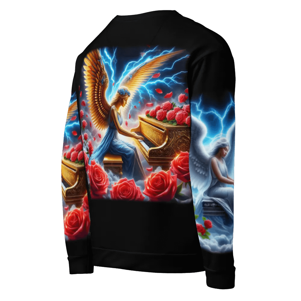 Angels making Music with a Piano - All-Over Unisex Sweatshirt #26 product image (5)