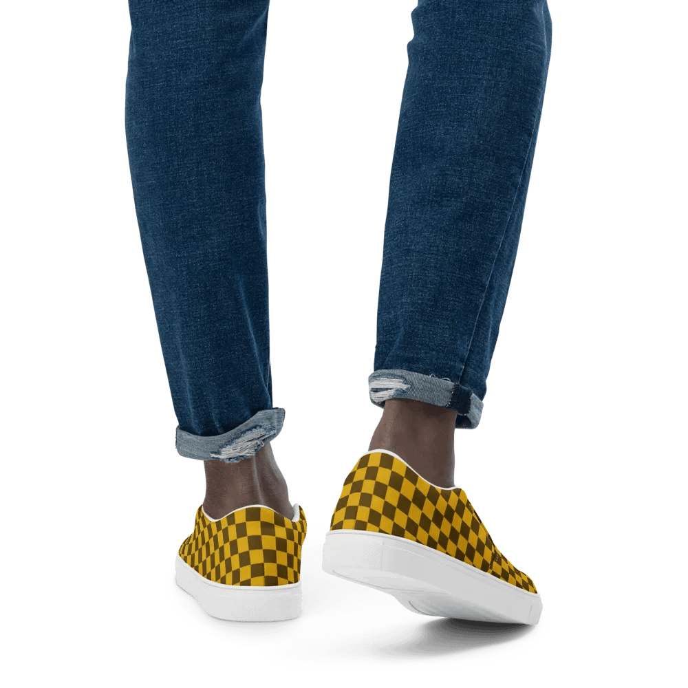 Vintage Checkered Mens Slip Ons Shoes n. 33 product image (6)