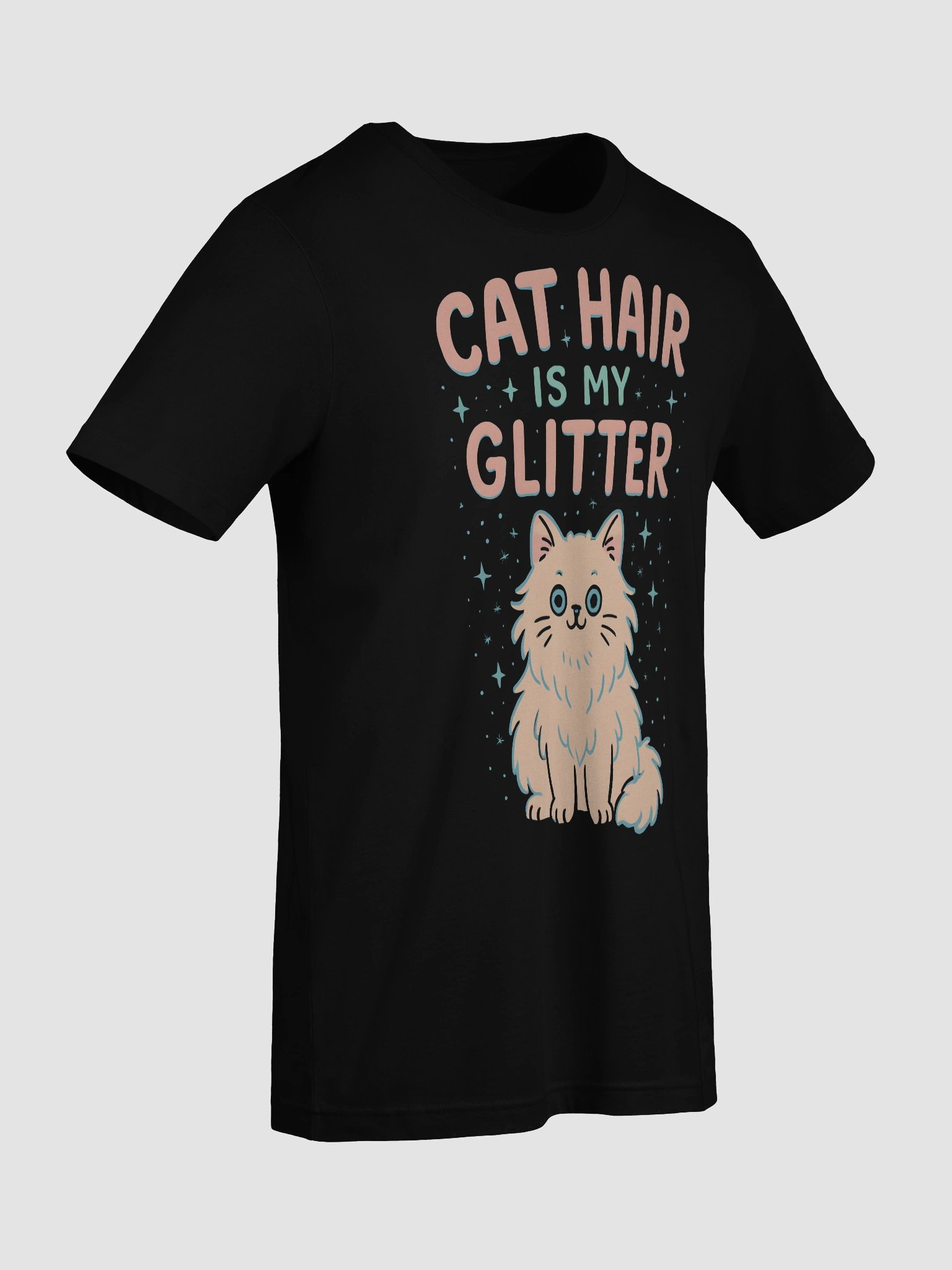 Playful Cat Glitter T-Shirt product image (9)