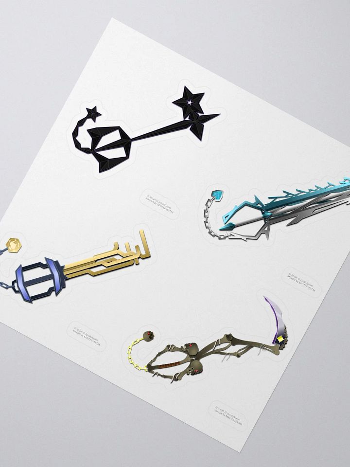 Custom Keyblade Sticker Sheet 6 product image (2)
