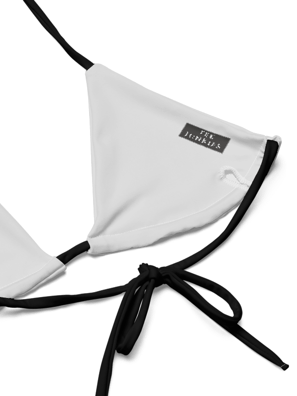 Low Rise Cheeky String Bikini, Mardi Gras Top, White Bottoms product image (10)