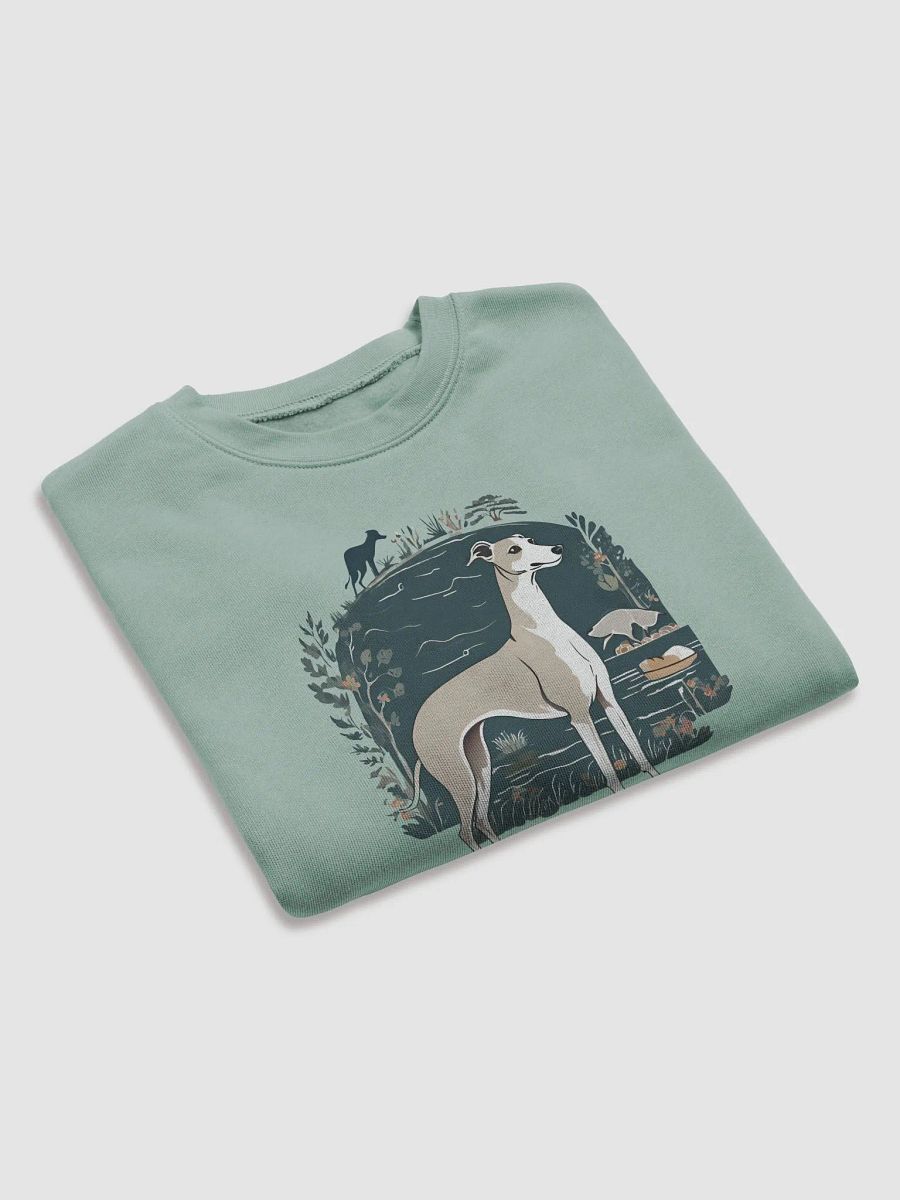 Floral Greyhound Women's Fleece Crop Sweatshirt product image (7)