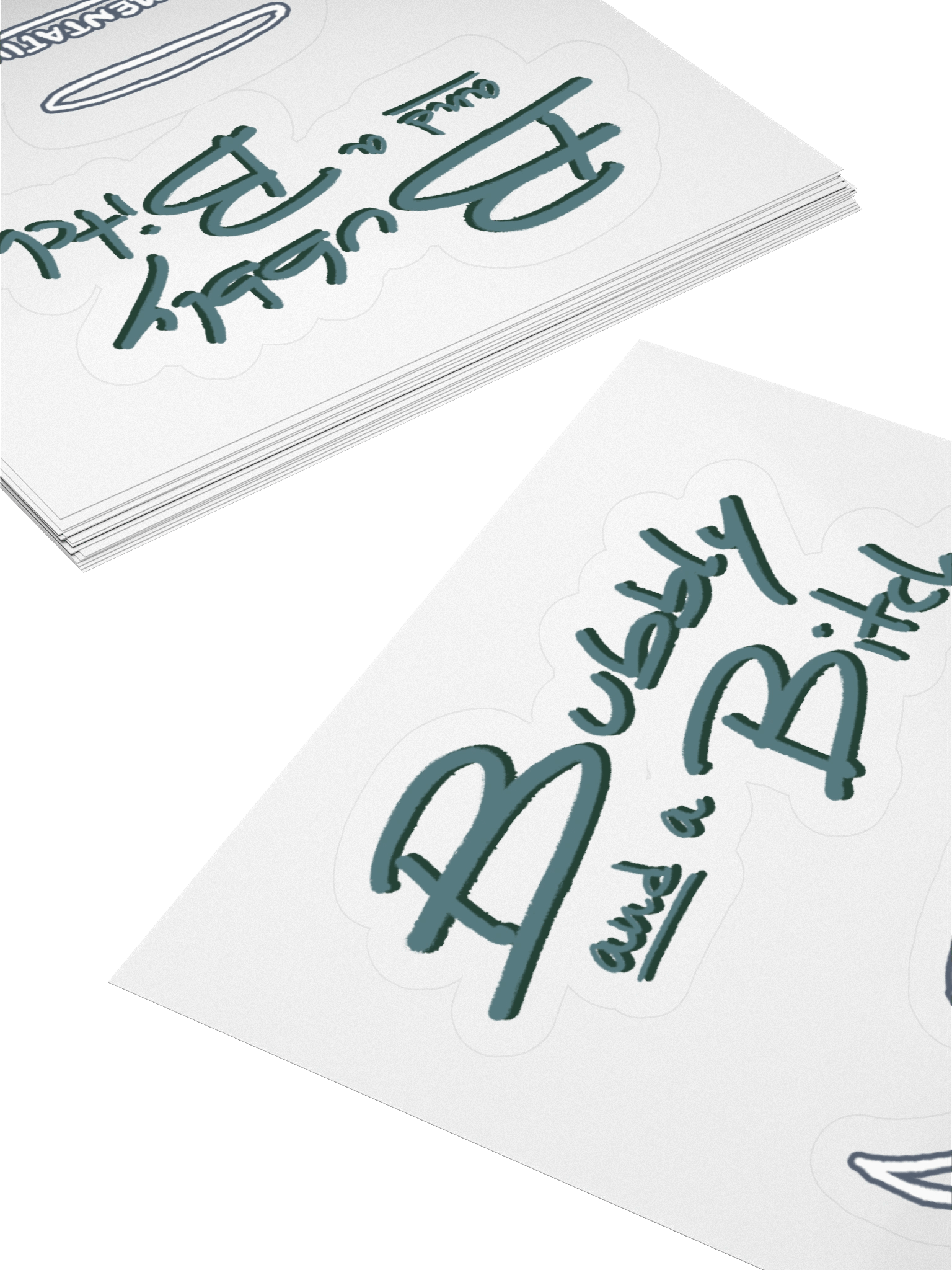 Bubbly and a B (forest shadow design) sticker pack product image (11)