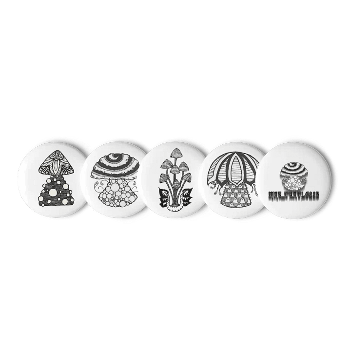 Psychedelic Mushroom Pin Button Set product image (1)