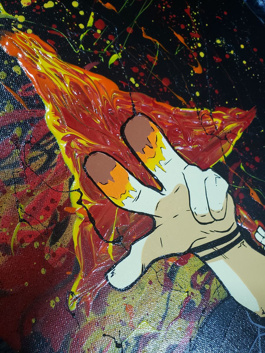 Arrow Inferno ( Wood Panel Canvas Painting ) product image (3)