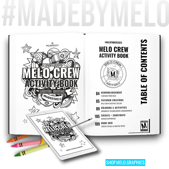 #MELOtober 2023 Melo Crew Activity Book - Print & Digital Bundle | #MadeByMELO product image (2)
