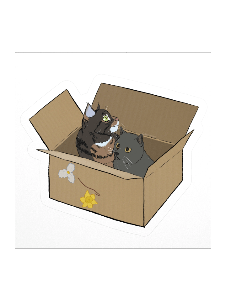Two Kitties to Go! Sticker product image (1)