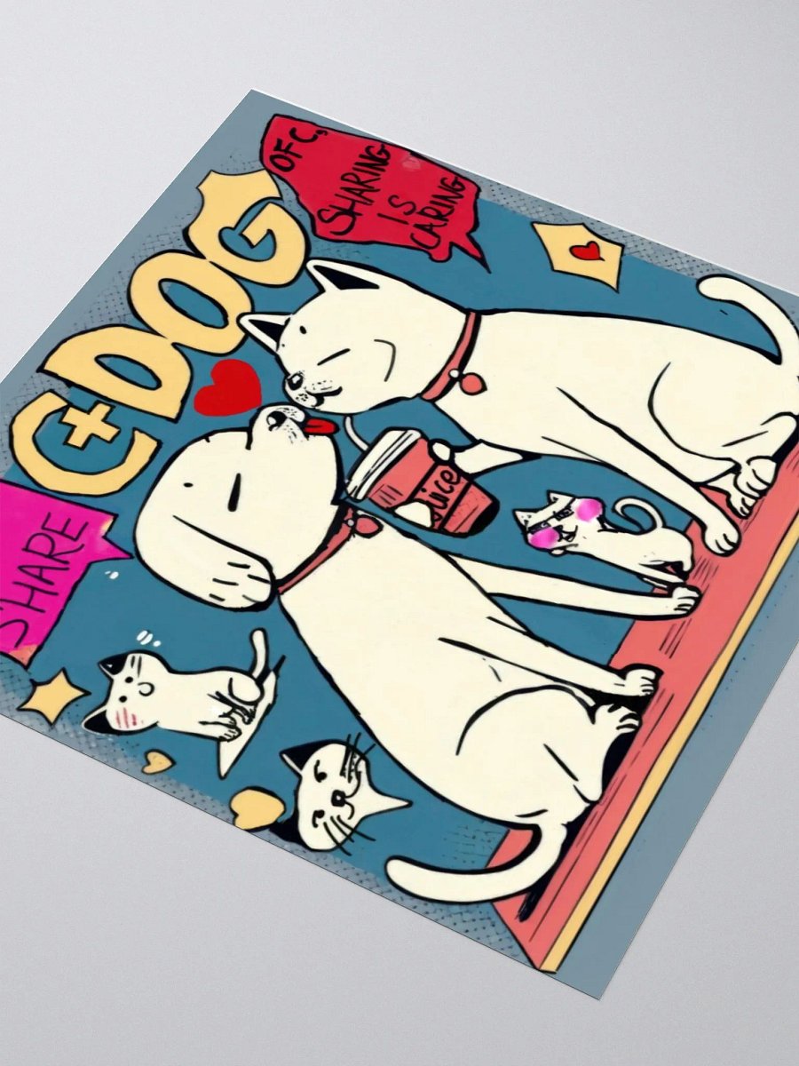 Pawsitivity Sharing Kiss-Cut Stickers product image (7)