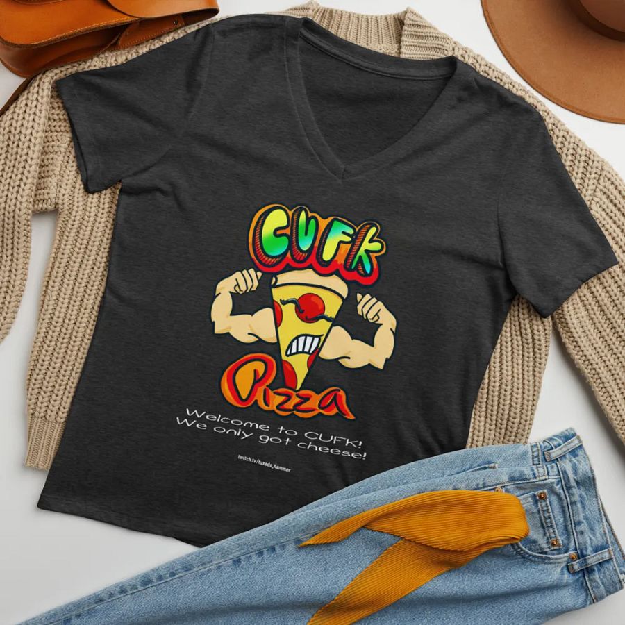 CUFT Pizza - Women's V-Neck T-Shirt product image (7)