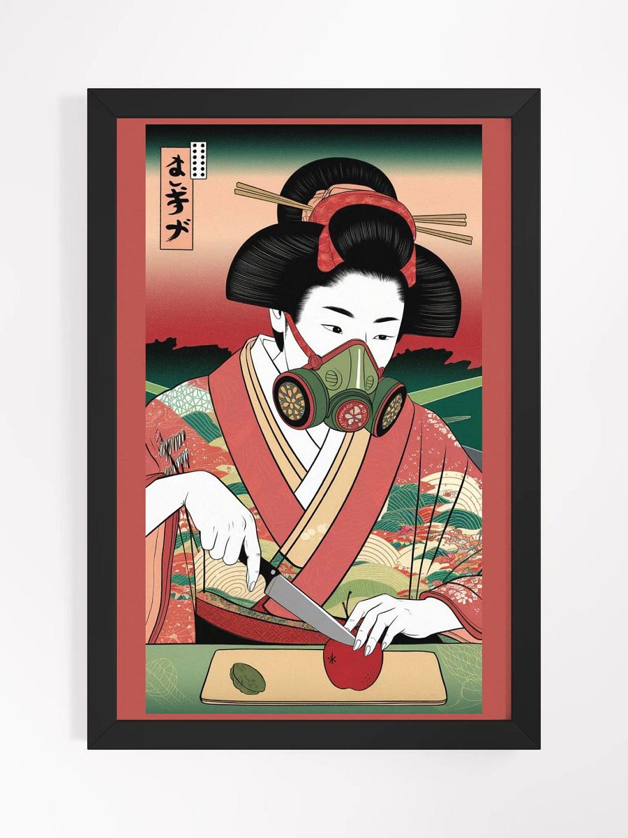 Futuristic Geisha - Tradition Meets Modernity Framed High-Quality Matte Poster product image (1)