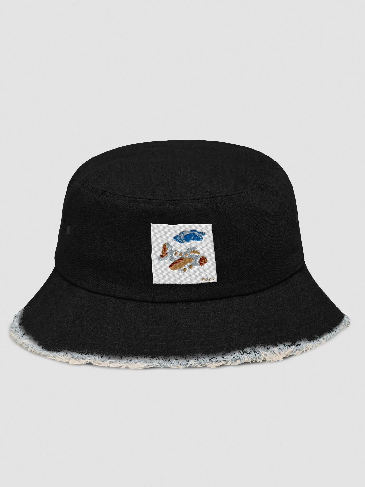Kid Airplane (Capstone Distressed Denim Bucket Hat) product image (13)