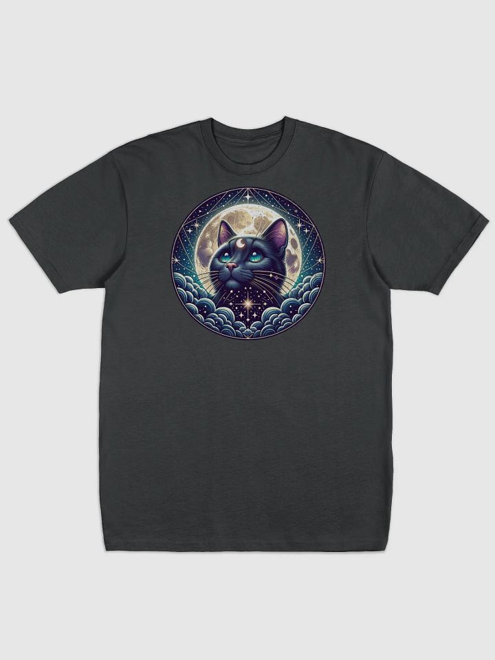 Mystical Stargazing Cat with Celestial Moon and Stars product image (1)