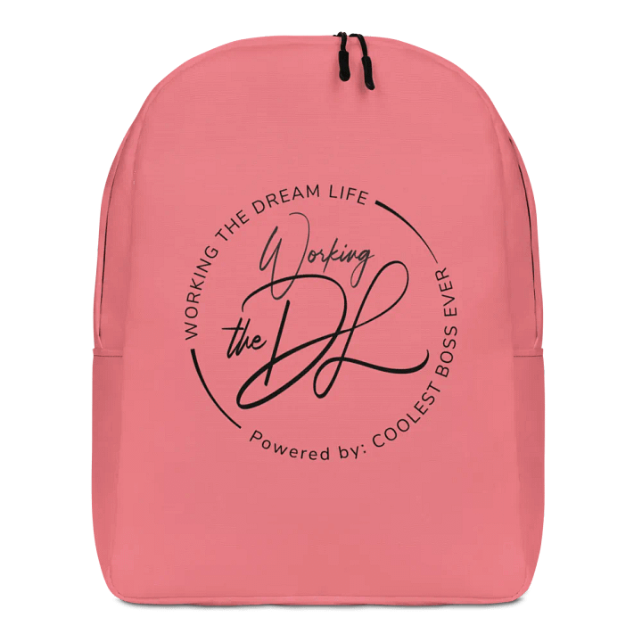 Work the Dream Life – Pink Minimalist All-Over Print Backpack for Work, Travel & Everyday Use product image (1)