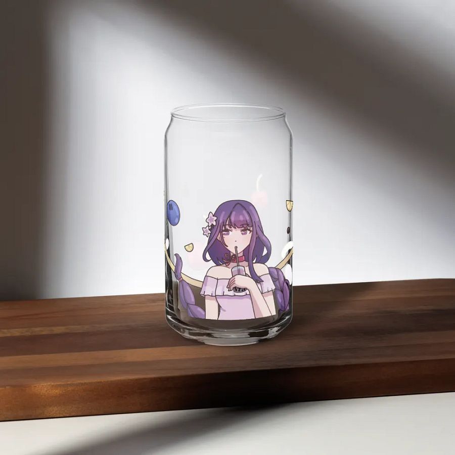 Raiden Shogun - Can-Shaped Glass (or with lid and straw) product image (35)