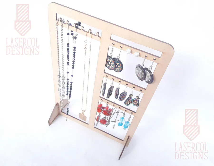 Earring Necklace Holder Stand - Laser Cut Files product image (5)