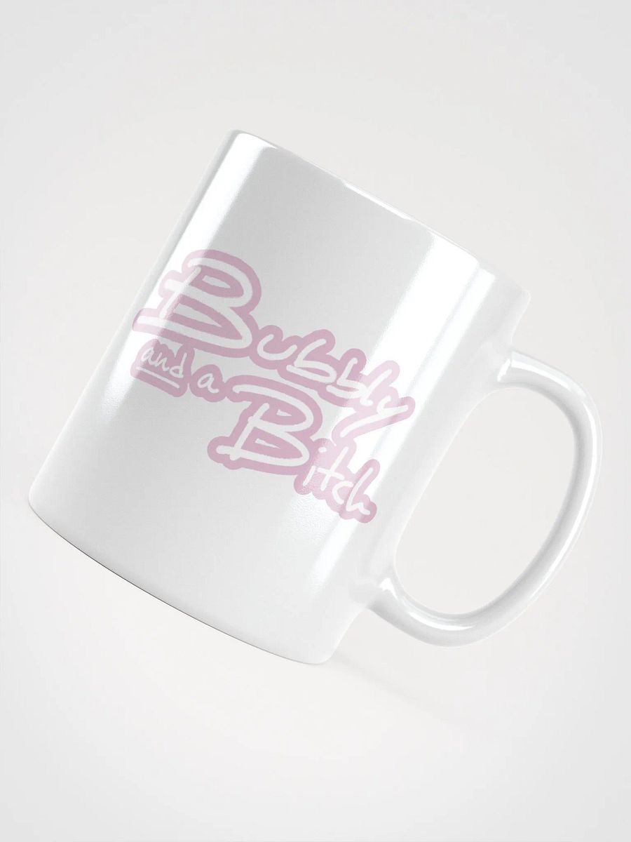 Bubbly and a B*tch (lined design, #E1B9CE) glossy white mug product image (8)