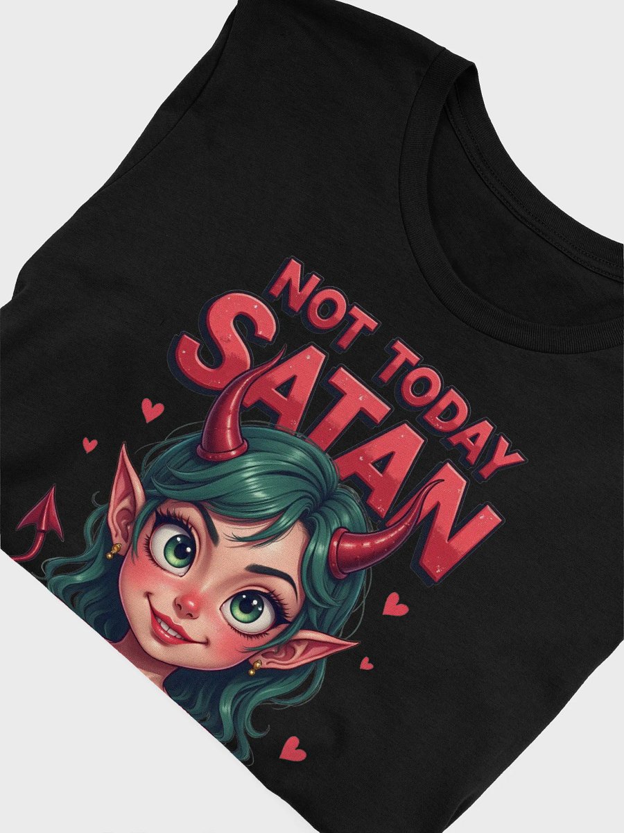 Playful 'Not Today Satan' Cartoon T-Shirt product image (46)