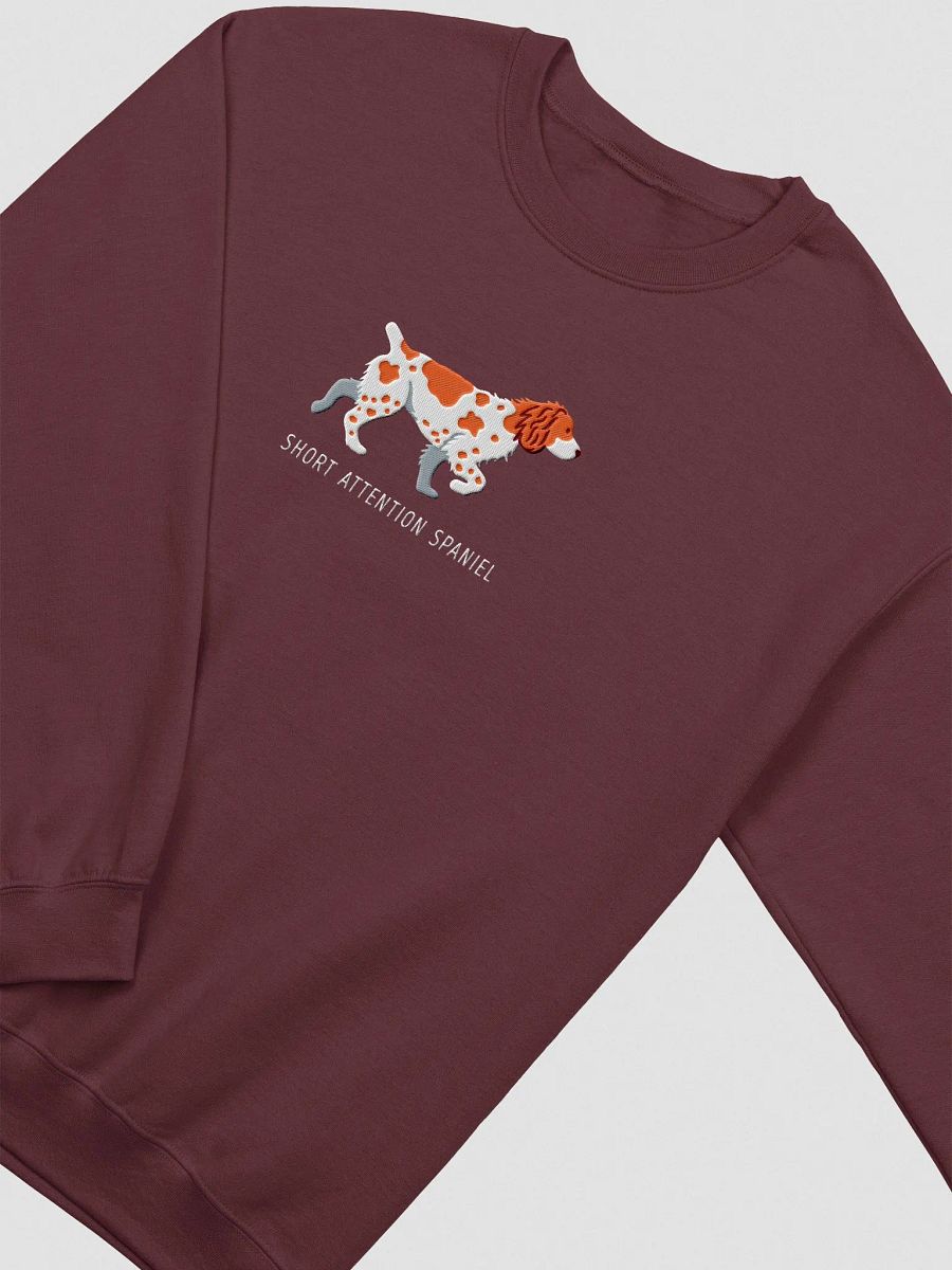 Short Attention Spaniel Sweatshirt (Embroidered) of a Brittany Spaniel product image (5)