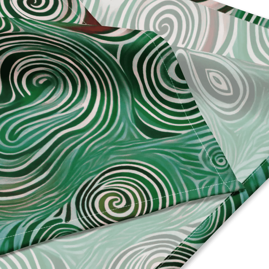 Funky Cool Green Liquid Tie-Dye Bandana product image (4)